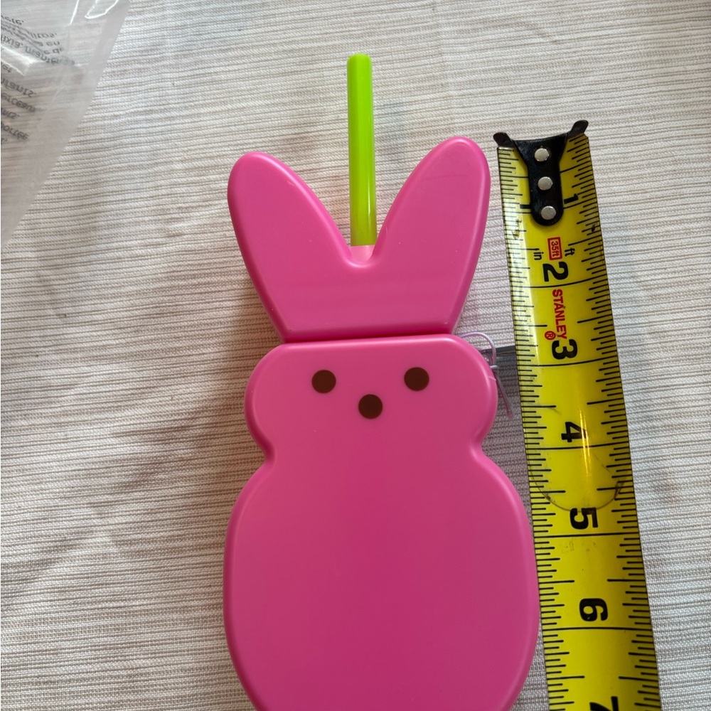 NWT PEEPS Pink Bunny Shaped Cup with Straw- Easter bunny cup - Picture 5 of 5